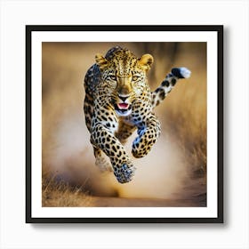 Leopard Running Art Print