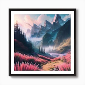 Landscape Painting, Landscape Painting, Landscape Painting, Landscape Painting 20 Art Print