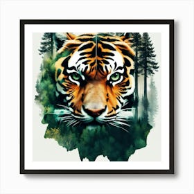 Tiger In The Forest Art Print