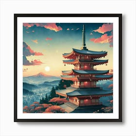 Pagoda Art Print