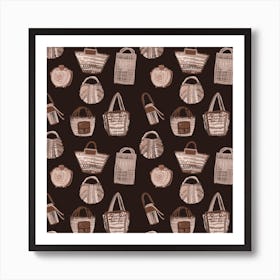 Bags Brown Art Print