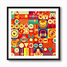 Chobopop Electric Circus Art Print