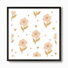 Cute nursery decoration florals Art Print