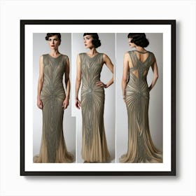 Woman In A Gown Art Print