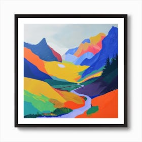 Colourful Abstract Vanoise National Park France 1 Art Print