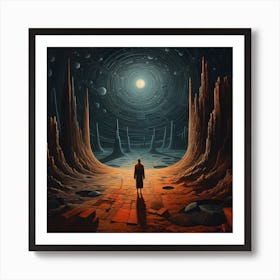 Man In Space Art Print