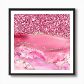 Agate Glitter Dazzle Texture 06 Art Print