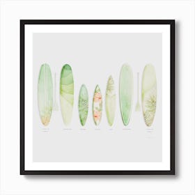 Tropical Surf Square Art Print