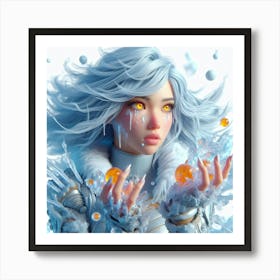 Ice Girl 2 Art Print