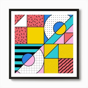 Memphis Futura Pattern 10 Art Print