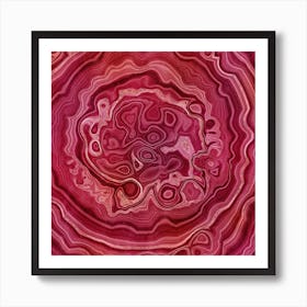 Red Agate Texture 07 Art Print