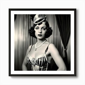 Burlesque Dancer Of The 1920s ~ Reimagined 25 Art Print