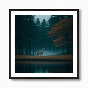 Deer In The Forest 1 Art Print