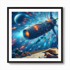 Spaceship 47 Art Print