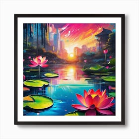 Lotus Lily 5 Art Print