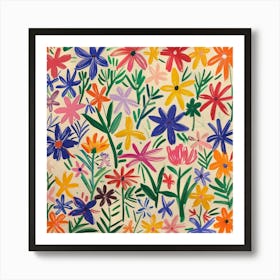 Floral Painting Matisse Style 5 Art Print