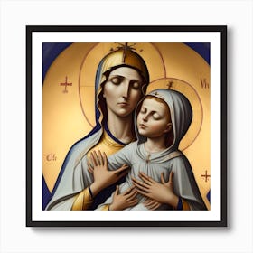 Virgin And Child Art Print