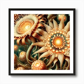 Psychedelic Flowers 3 Art Print