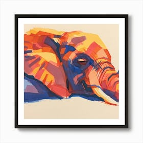 Elephant Laying Down Art Print