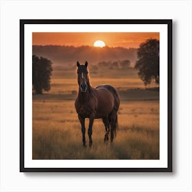 Sunset Horse 1 Art Print