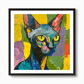 Kisha2849 Picasso Style Hairless Cat No Negative Space Full Pag Af090e63 5d22 4289 B95c 4a5bb35c4f21 Art Print