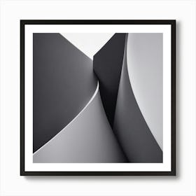 Abstract Abstract Black And White Art Print