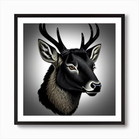 Deer Head 1 Art Print