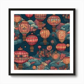 Chinese Lanterns 2 Art Print