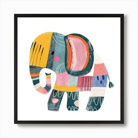 Charming Illustration Elephant 5 Art Print