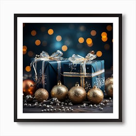 Elegant Christmas Gift Boxes Series012 Art Print