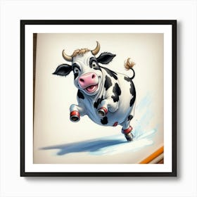 Cartoon Cow 11 Art Print