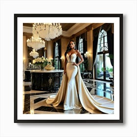 Woman In A Wedding Dress Art Print