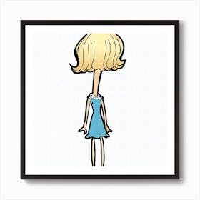 Cartoon Girl Art Print