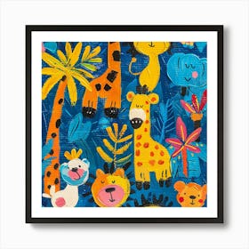 Jungle Animals 2 Art Print