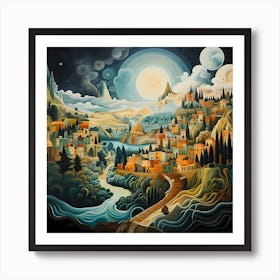 Canvas of Colours: Italian Vistas Art Print