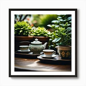 Garden indoor teapot Art Print