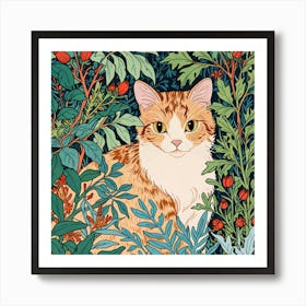 Cat In The Garden 3 Art Print