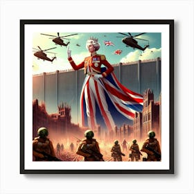 The Queen and the last Stand Art Print