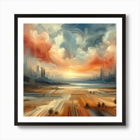 Abstract Horizons 6 Art Print