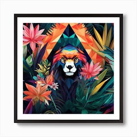 Lion In The Jungle 6 Art Print