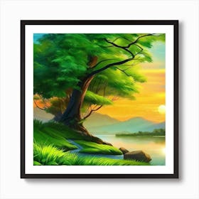 Landscape Painting 215 Art Print