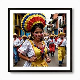 Colombia Carnival Art Print