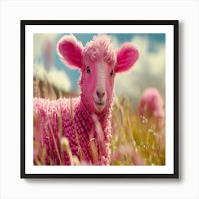 Pink Lamb Art Print