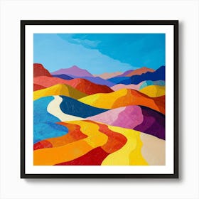 Colourful Abstract Death Valley National Park Usa 3 Art Print