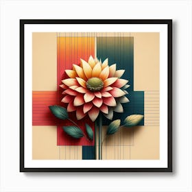 Abstract Flower 21 Art Print