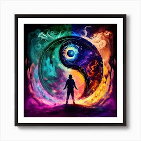 Yin Yang Symbol human Art Print