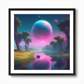 Space Landscape 10 Art Print