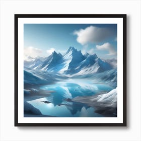 GLACIAL ICESCAPE Art Print