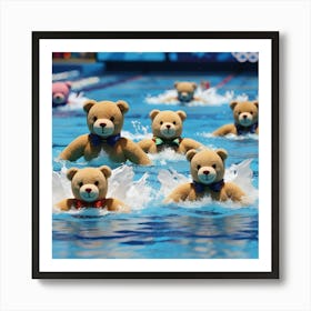 Teddy bear olympics Art Print