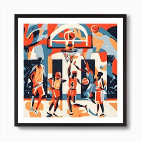 Basketball Game Art Print
